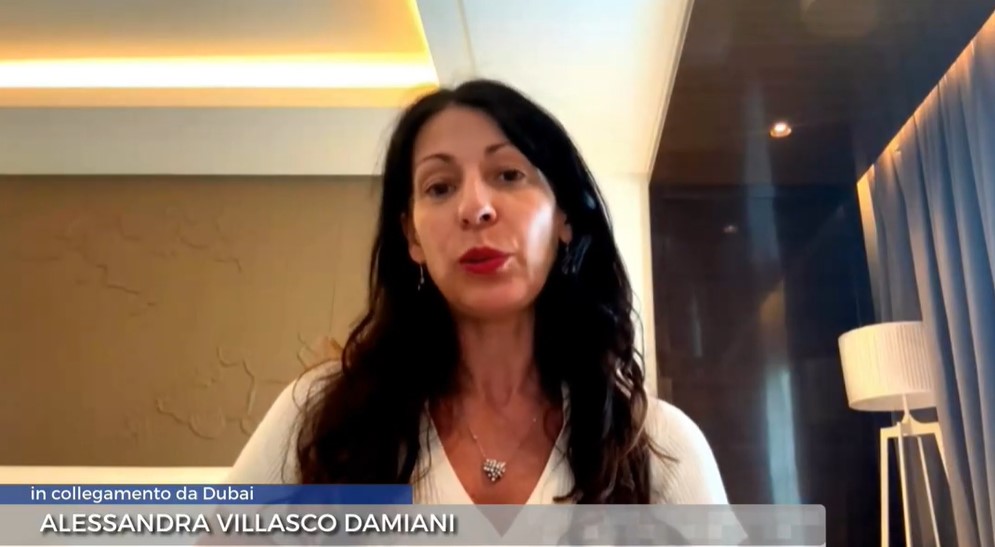 In collegamento da Dubai Alessandra Villasco Damiani