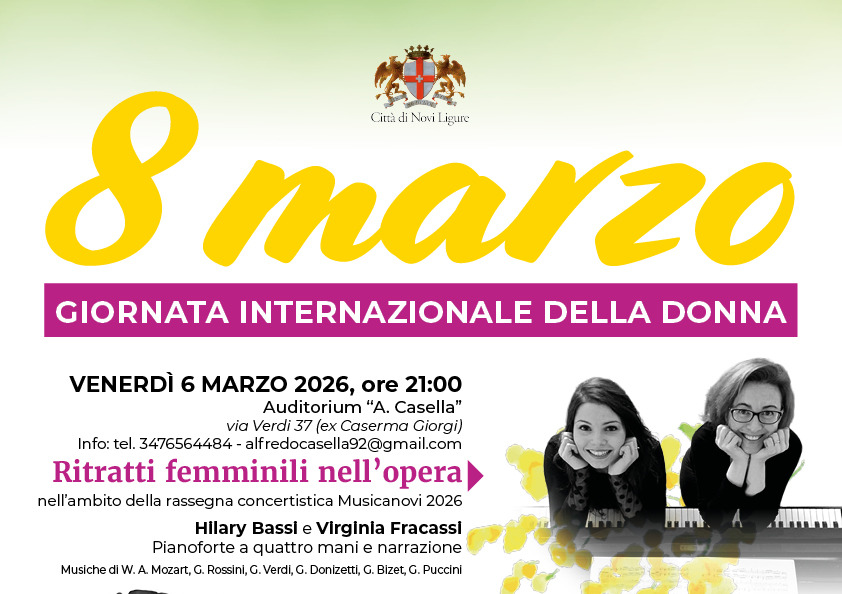 Le iniziative per la Giornata Internazionale della Donna a Novi Ligure