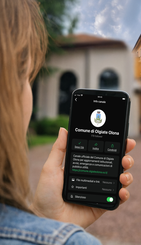 Nasce il canale Whatasapp del comune di Olgiate Olona
