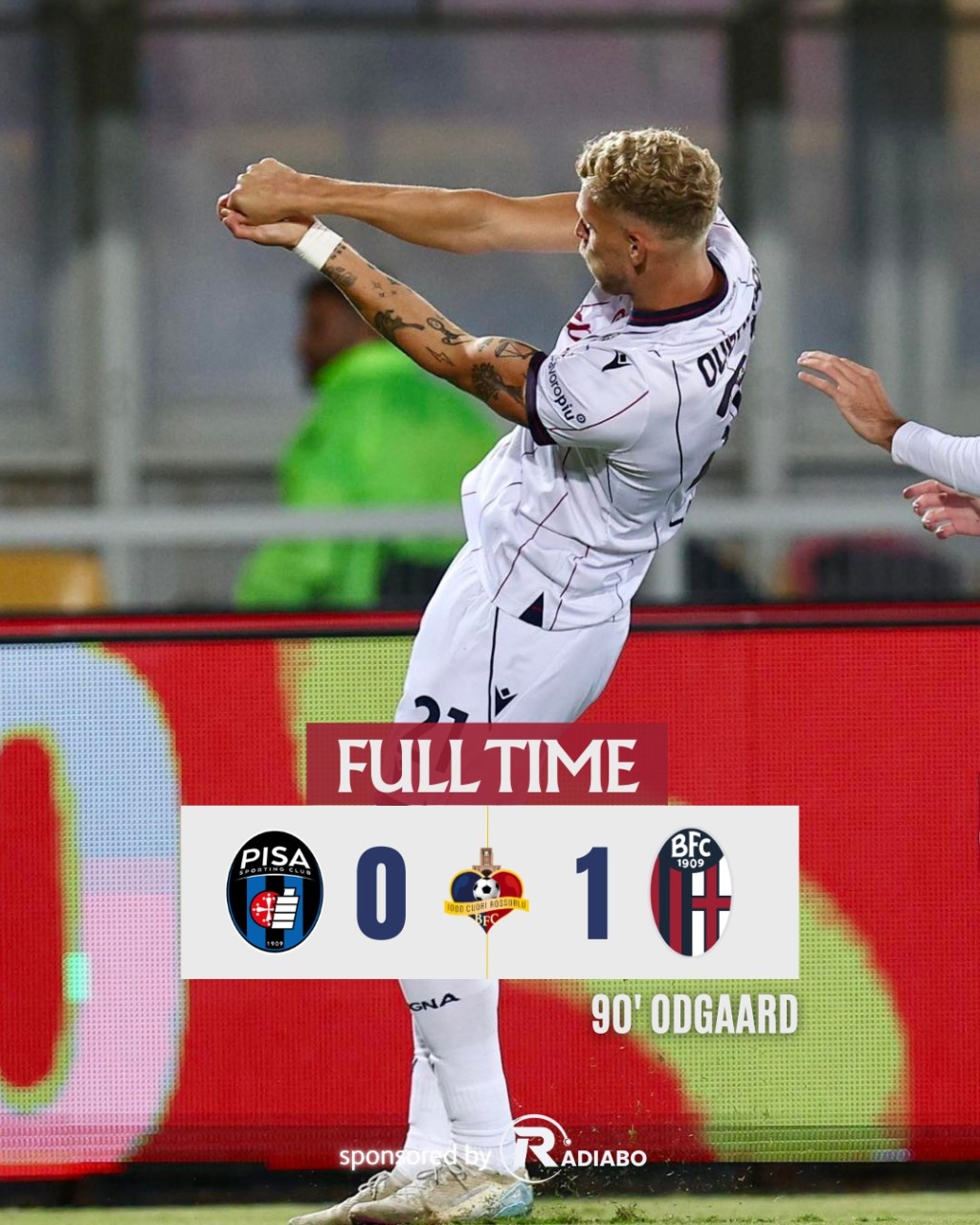 Partitaccia a Pisa ma una magia di Odgaard regala i 3 punti