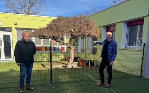 Rifatto il cortile interno tra l’asilo nido e la materna