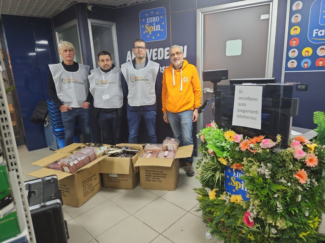 Sanremo: raccolta straordinaria di cibo fresco durante il Festival