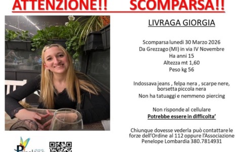 Si cerca Giorgia, 15 anni. Non si hanno notizie di lei da ieri, lunedì 30 marzo