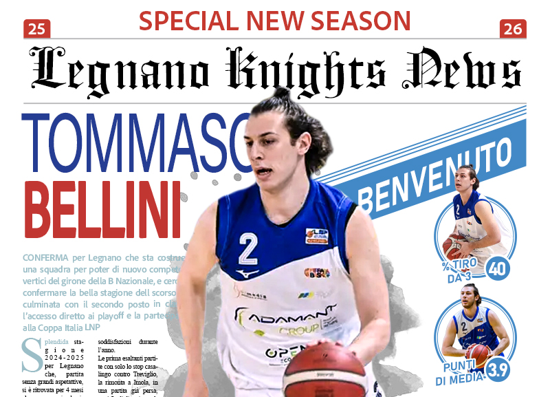 Tommaso Bellini arriva ai Knights di Legnano