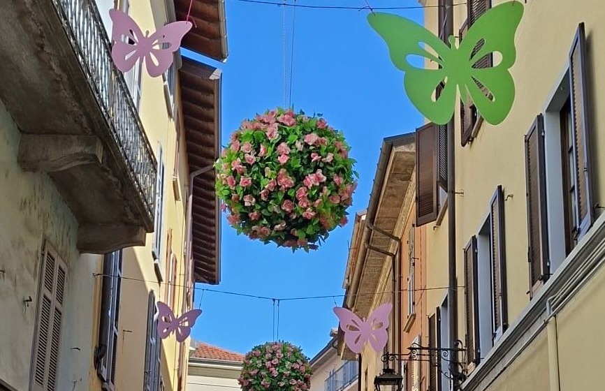 Arona accoglie la bella stagione con nuove installazioni floreali e luminose