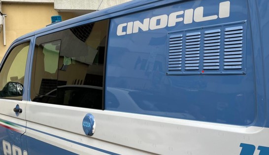 Controlli interforze della Polizia in città con le unità cinofile