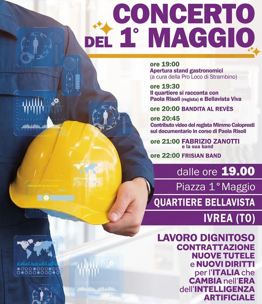 Festa dei lavoratori in piazza Primo Maggio a Ivrea