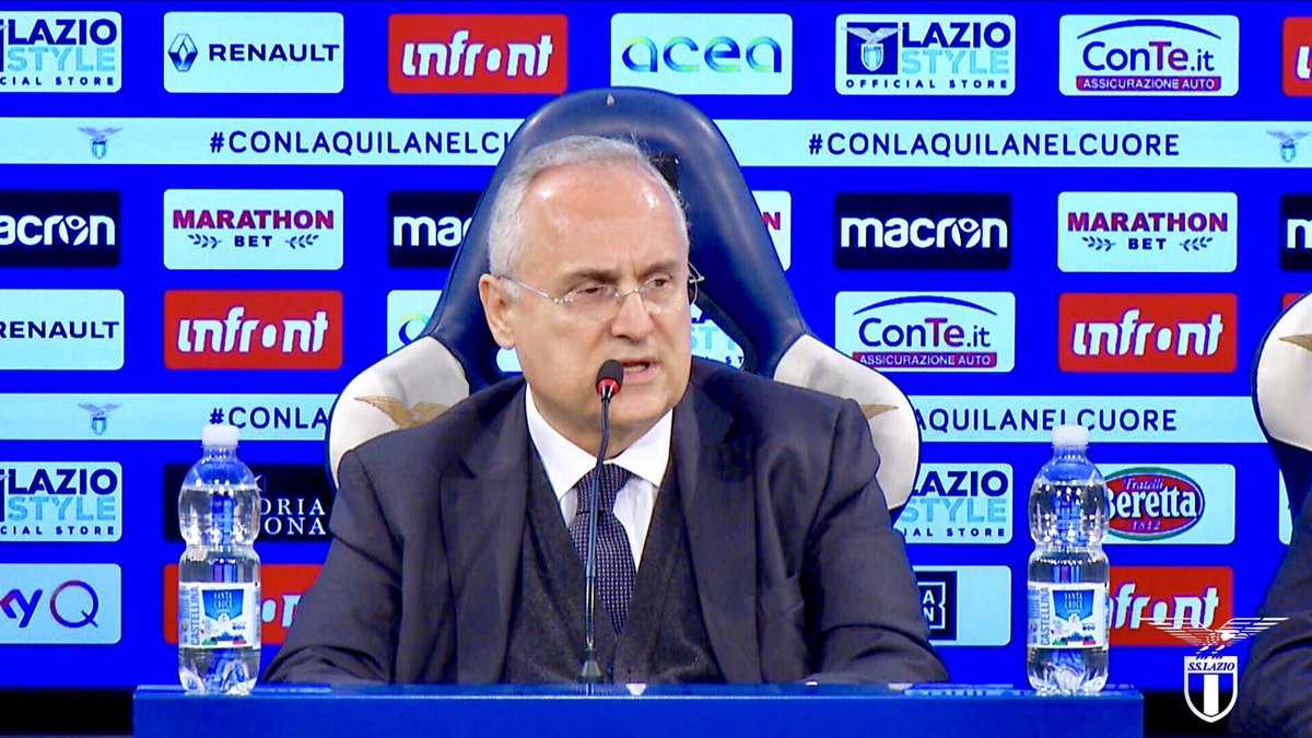 Questa sera Fiorentina – Lazio, Lotito ha incontrato la squadra