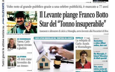 Il Nuovo Levante da oggi in edicola