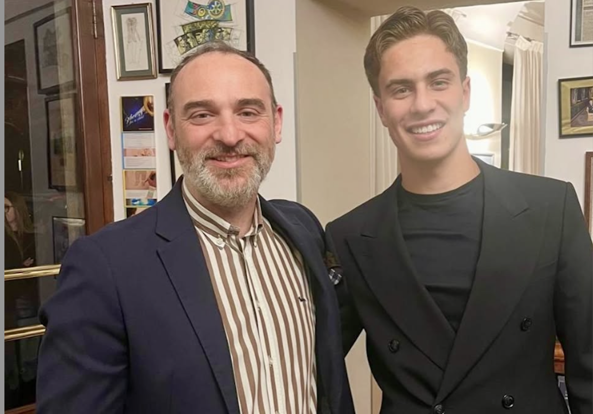 Kenan Yildiz a Castellamonte: cena al ristorante Tre Re e foto con i tifosi