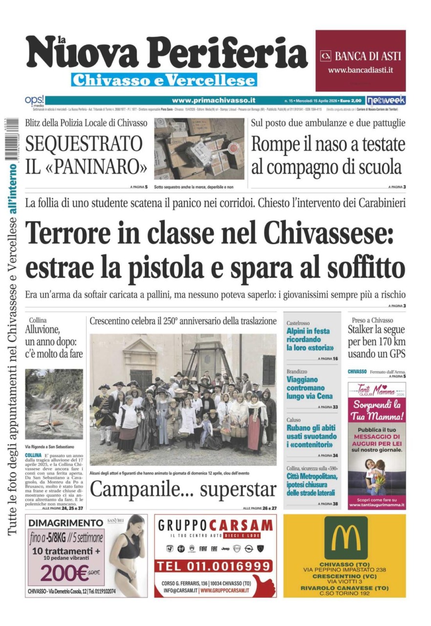 La Nuova Periferia è in edicola oggi, mercoledì 15 aprile