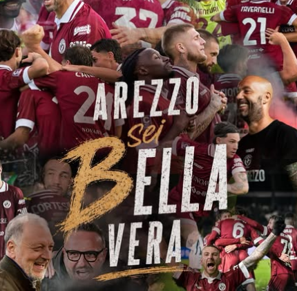 L’Arezzo torna in Serie B dopo 19 anni: battuta la Torres 3-1