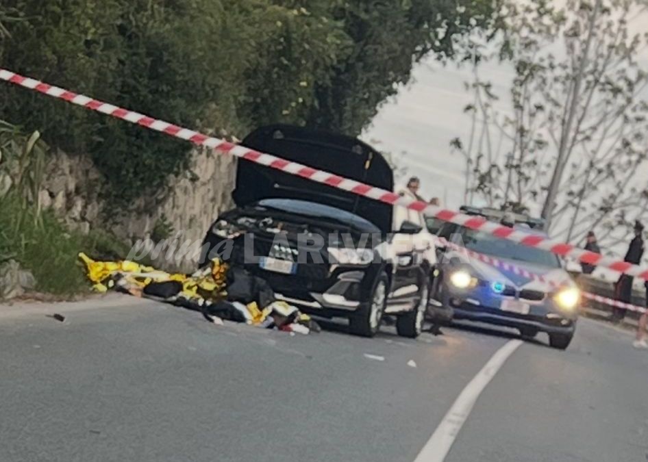 Motociclista muore nello schianto con un’auto a Ventimiglia