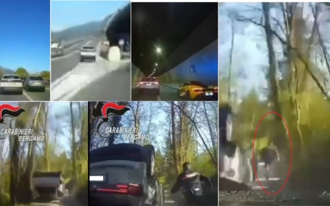 A 140 chilometri all’ora per scappare dai carabinieri: il video
