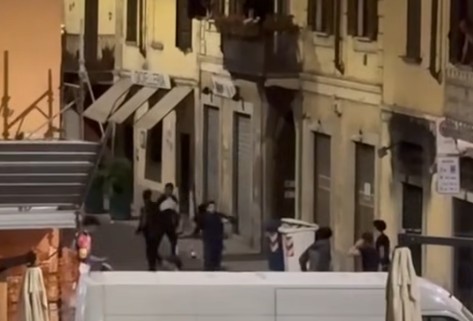 Rissa nelle vie del centro storico