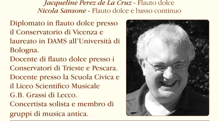 Uni 3 Valmadrera: “Il flauto degli angeli” con Nicola Sansone