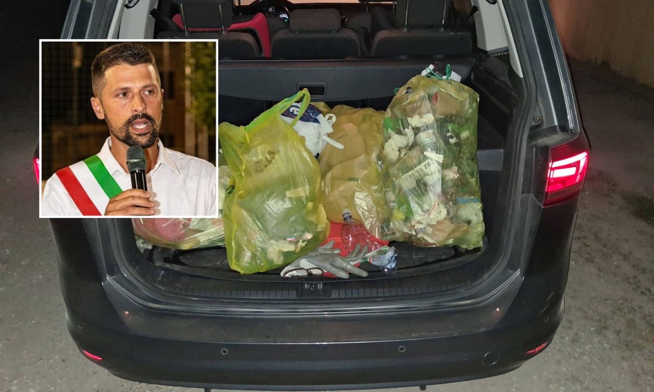 Villaverla resta senza operai comunali: il sindaco De Peron e la sua squadra al lavoro per svuotare i cestini