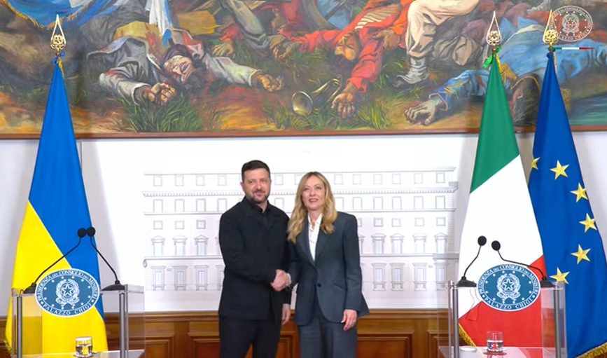 Zelensky a Roma incontra Meloni: “Sempre dalla parte di Kiev. Interesse comune nella produzione di droni”