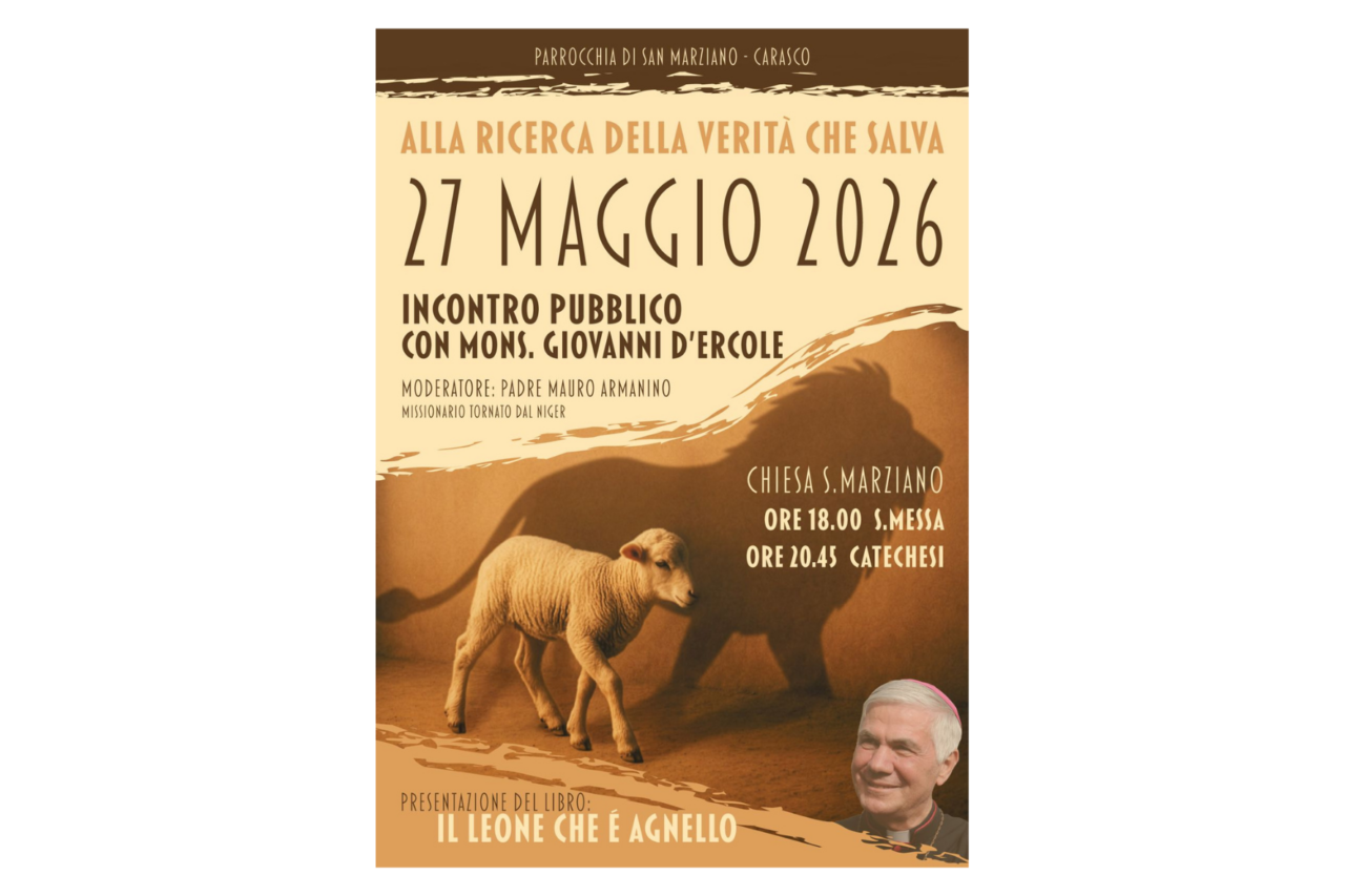 A Carasco un incontro con Monsignor Giovanni D’Ercole
