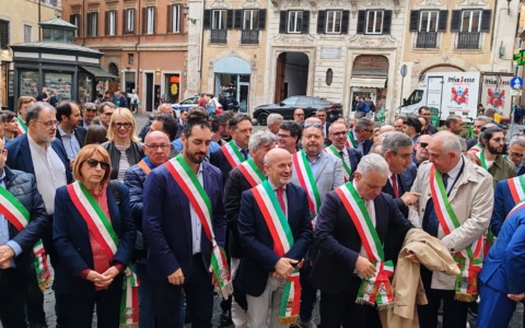 A Roma la manifestazione dei sindaci contro il declassamento dei comuni montani