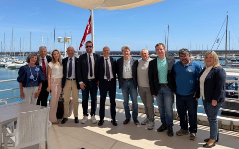 Il presidente della Federazione Ginnastica in visita in Riviera