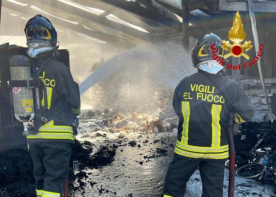Incendio distrugge un magazzino