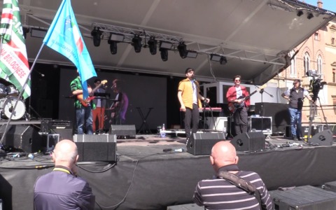 La band “About Blank” sul palco del Primo Maggio