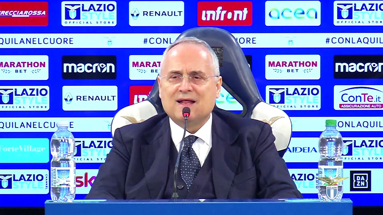 Lazio, Lotito al veleno: “Stagione maledetta, su Sarri…”