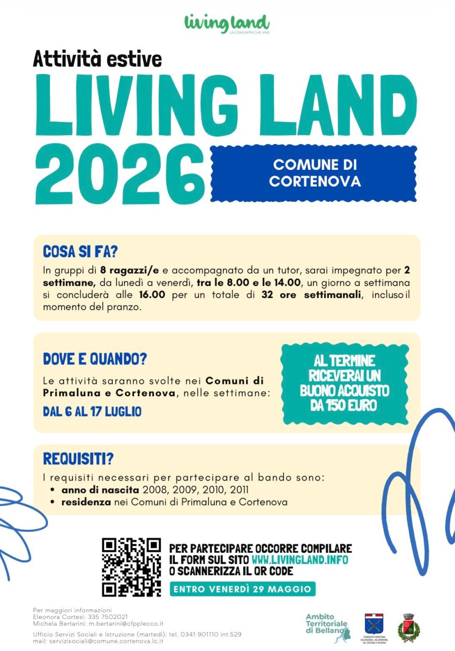 Living land a Cortenova, opportunità per i ragazzi