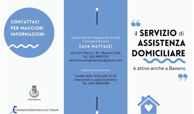 Servizio di Assistenza Domiciliare attivo a Baveno a Casa Mattazzi
