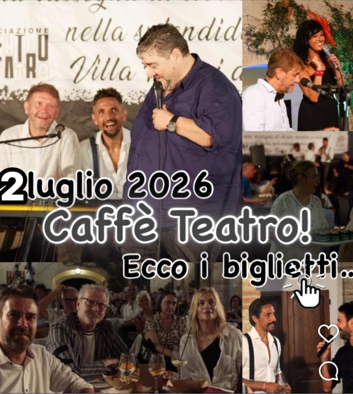 2 Luglio: parte “Caffè Teatro” a Polverigi. Nel cast Sprovieri, Sorice e Principi. Ecco il link per prenotare. èTV media partner