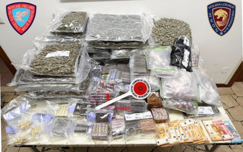 Ben 60 chili di droga sequestrati dalla Polizia Locale