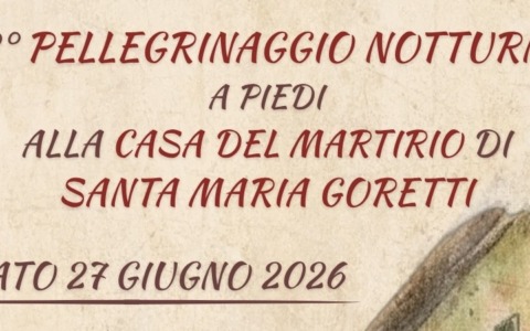Il pellegrinaggio notturno alla Casa del Martirio di Santa Maria Goretti