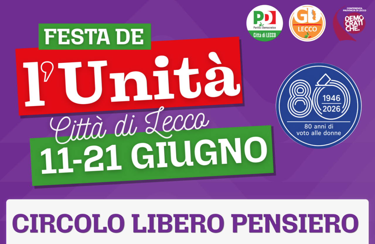 Lecco: dall’11 al 12 giugno torna la Festa dell’Unità