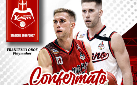 Legnano Knights, ufficiale la conferma del playmaker Francesco Oboe