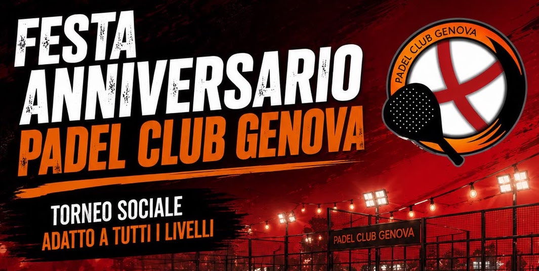 Padel Club Genova, musica e torneo “Open” il 26 giugno a partire dalla 17.00