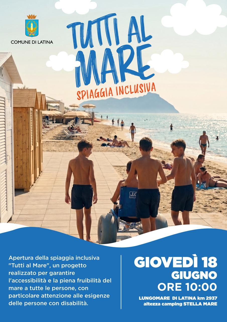 Progetto “Tutti al mare”: il 18 giugno apre al pubblico la spiaggia inclusiva