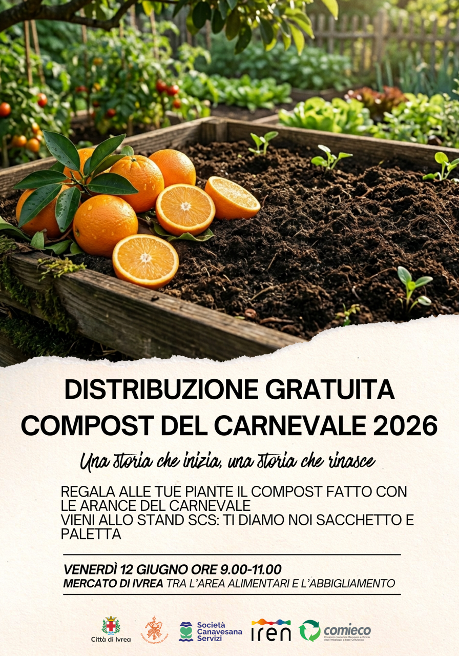 Pronto il compost della Battaglia delle Arance del Carnevale di Ivrea