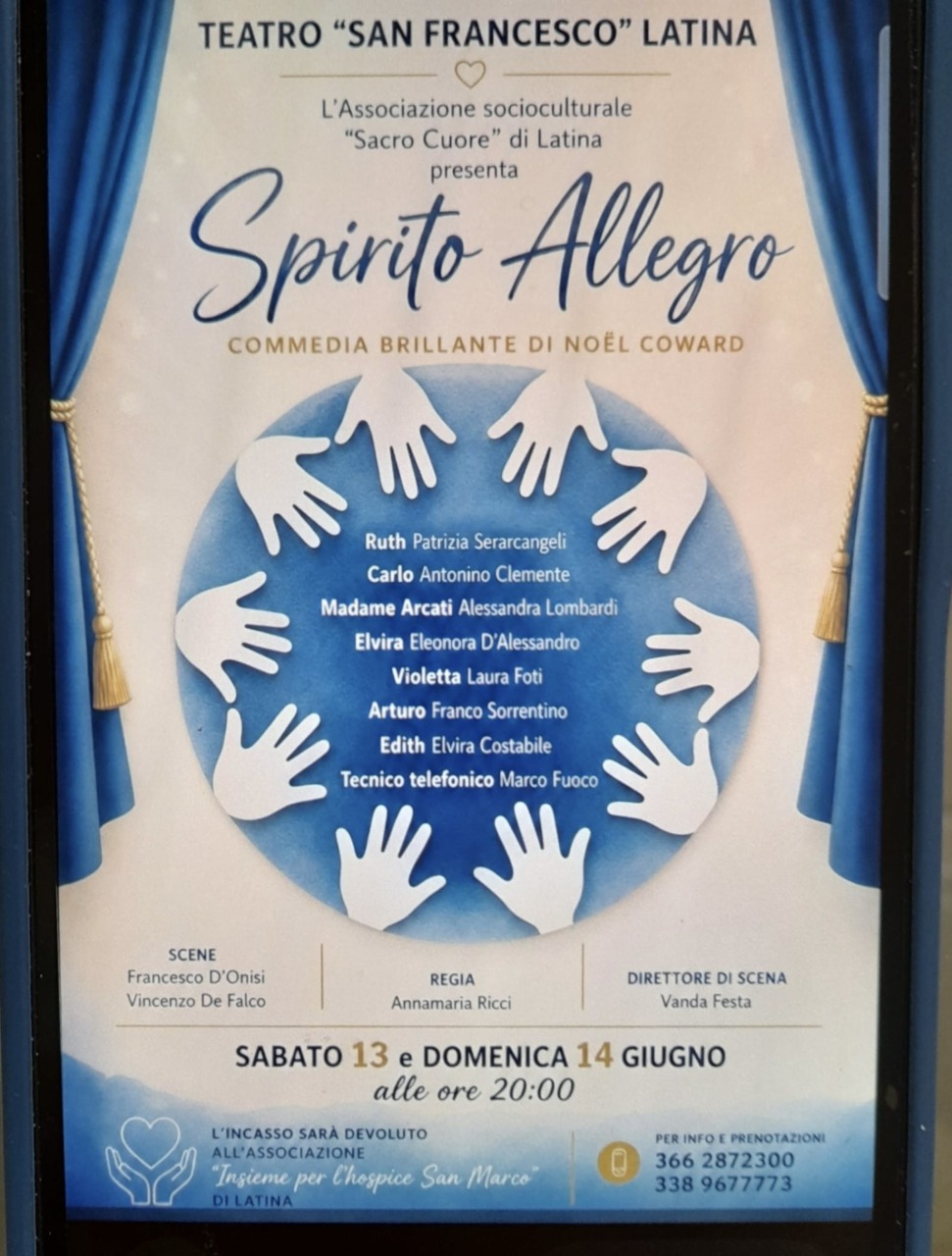 Uno spettacolo di beneficenza per l’Hospice San Marco
