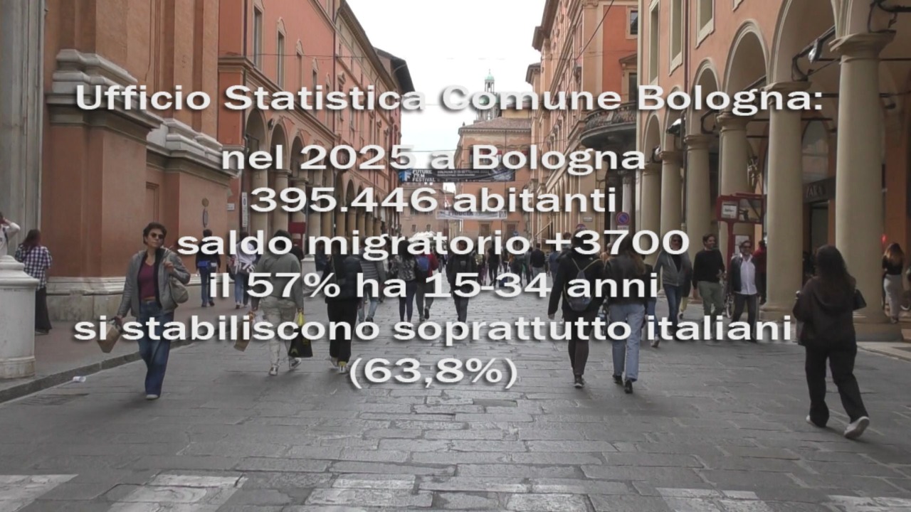 A Bologna 395mila abitanti, con un saldo migratorio di +3700