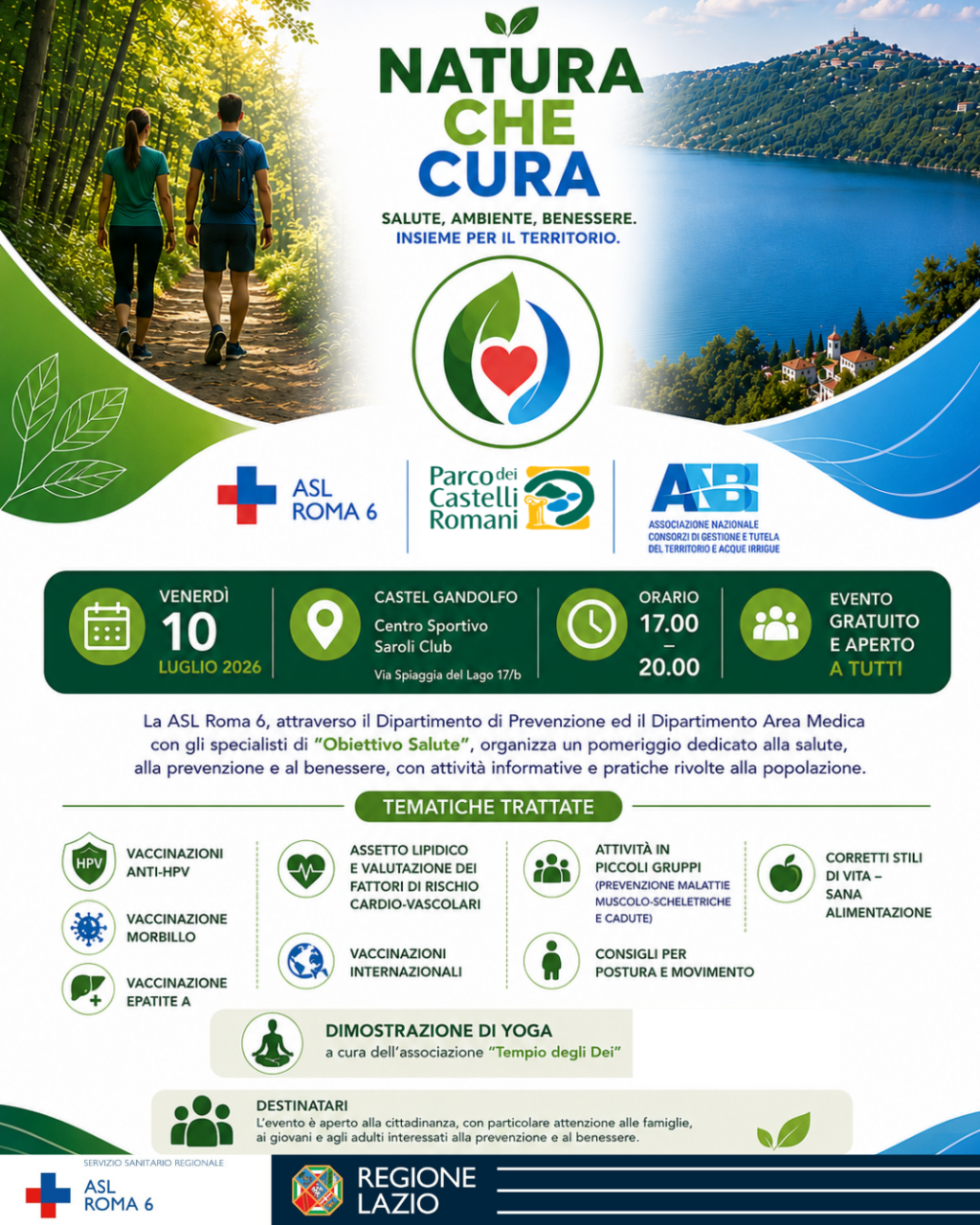 Al via “Natura che cura”, il primo appuntamento della Asl Roma 6