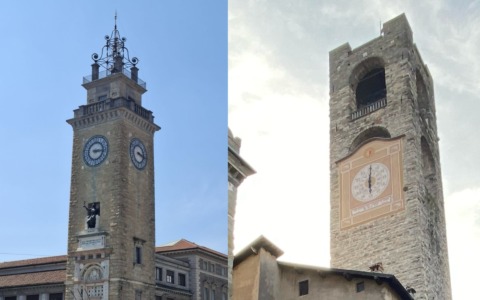 Bergamo, ripristinato l’orologio della Torre dei Caduti. Quello del Campanone invece resta fermo