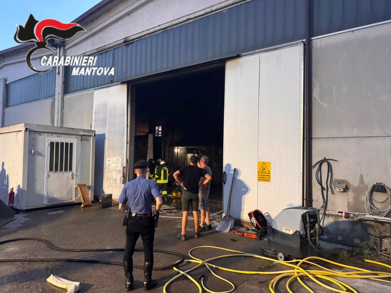 Castiglione delle Stiviere: in fiamme un’azienda agricola