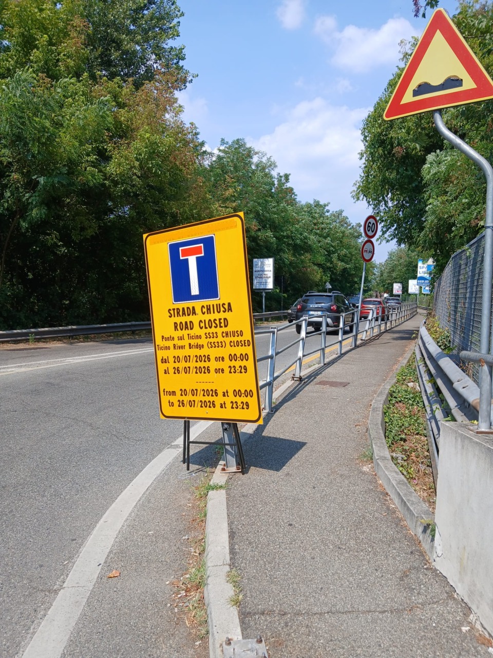 Chiude il ponte sul Ticino tra Castelletto e Sesto: ecco le alternative