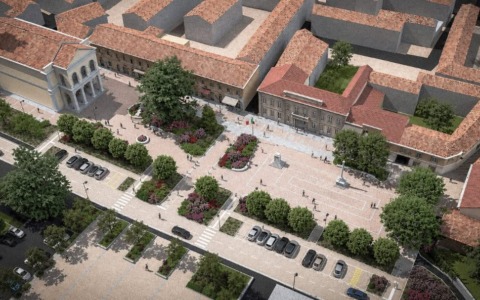 Cornaredo, il progetto della nuova piazza