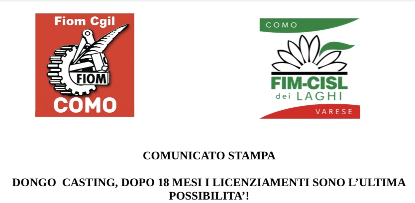 Dongo Castings, lavoratrici e lavoratori senza salario