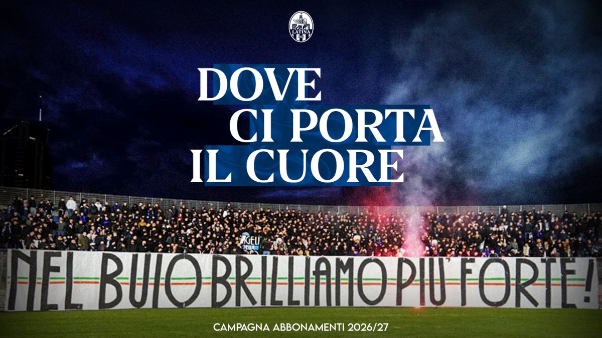 Latina Calcio, “Dove ci porta il cuore”: dal 23 luglio al via gli abbonamenti
