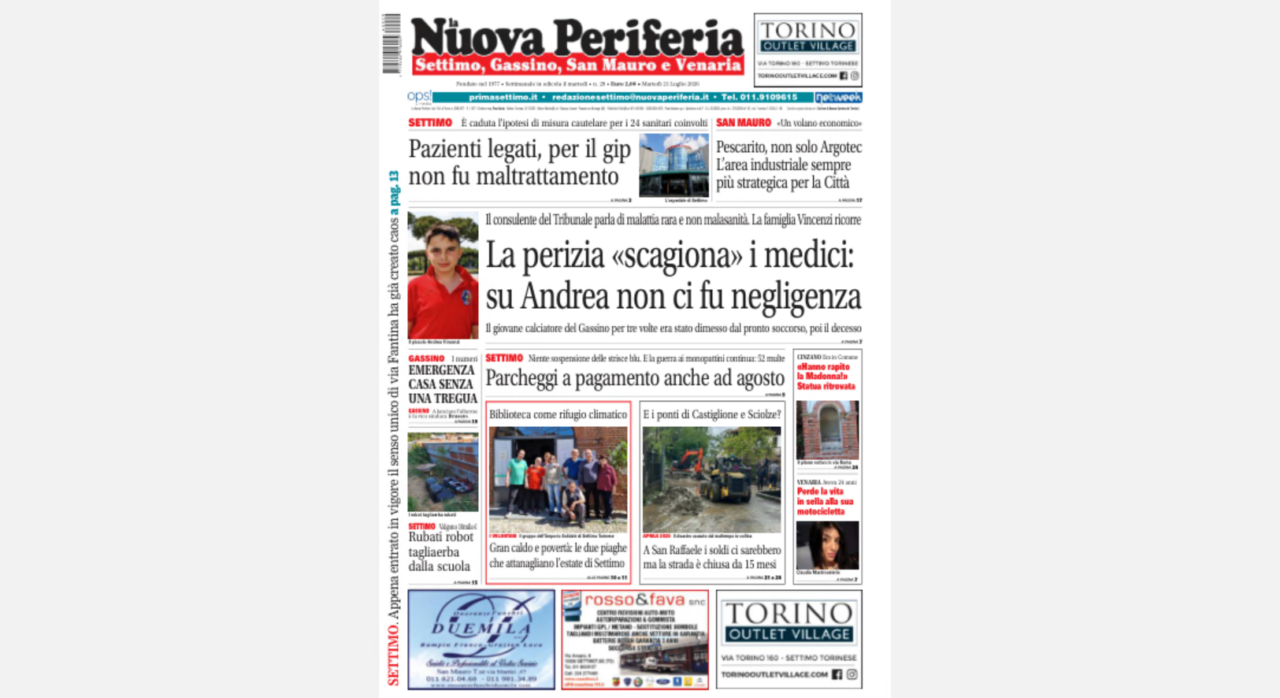 È in edicola il nuovo numero de La Nuova Periferia del 21 luglio