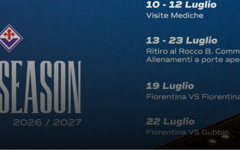 Fiorentina, tutto pronto per la stagione 2026-27