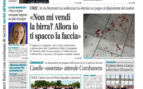 Il Canavese edizione di Ciriè è in edicola oggi, mercoledì 22 luglio